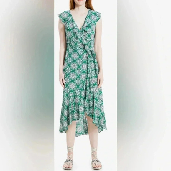 NWT | Max Studio | Wrap Ruffle Hem Dress | Sz XL - Picture 2 of 9